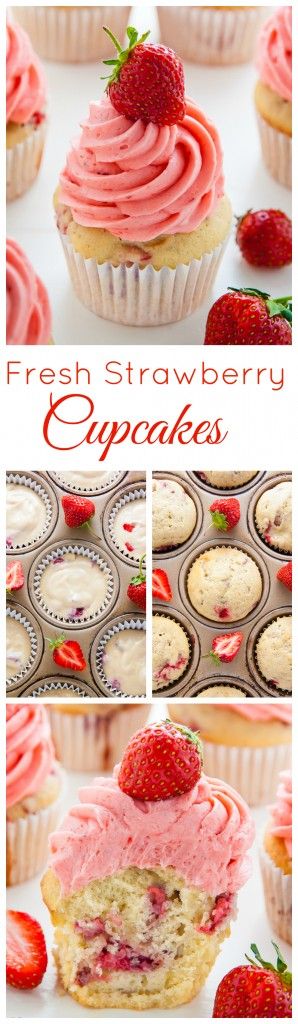 Summer Strawberry Cupcakes