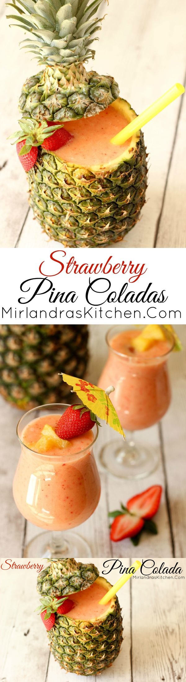 Summertime Strawberry Pina Coladas