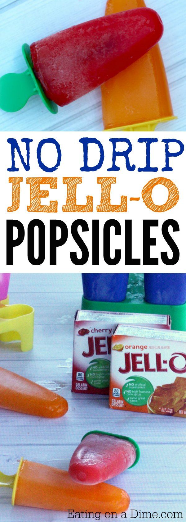 Super Easy Jell-O Popsicles - only 2 ingredients