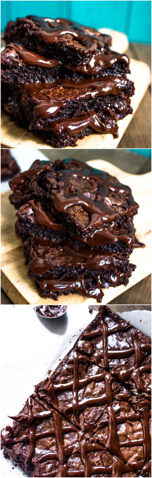 Super Moist & Fudgy Brownies with Chocolate Ganache