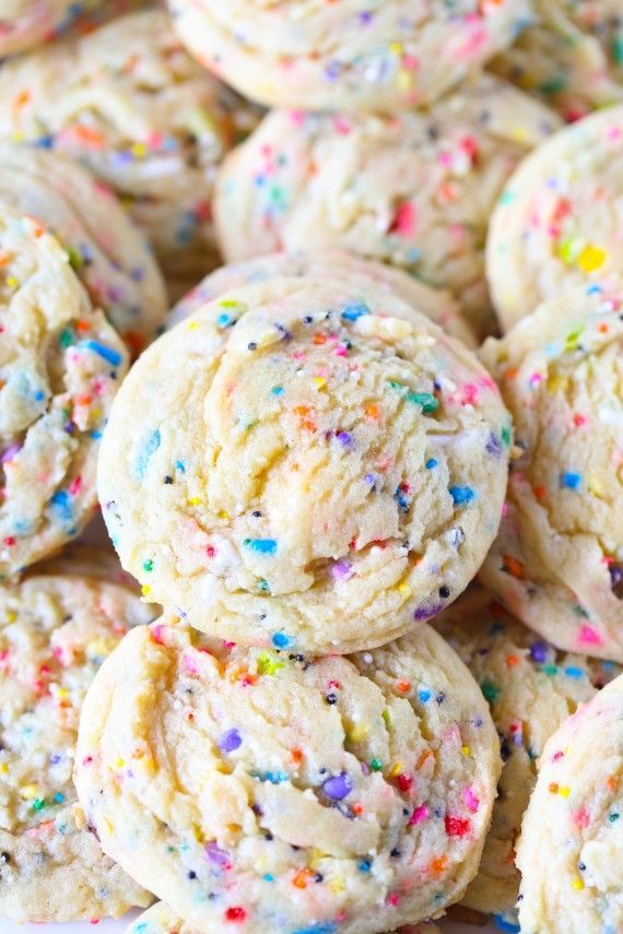 Super Soft Sprinkle Pudding Cookies