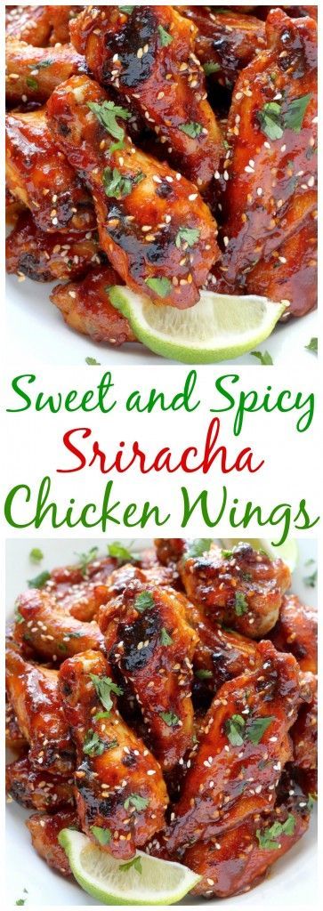 Sweet and Spicy Sriracha Baked Chicken Wings