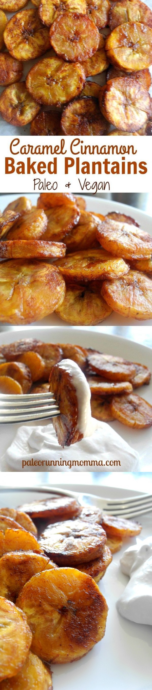 Sweet Caramel Cinnamon Baked Plantains