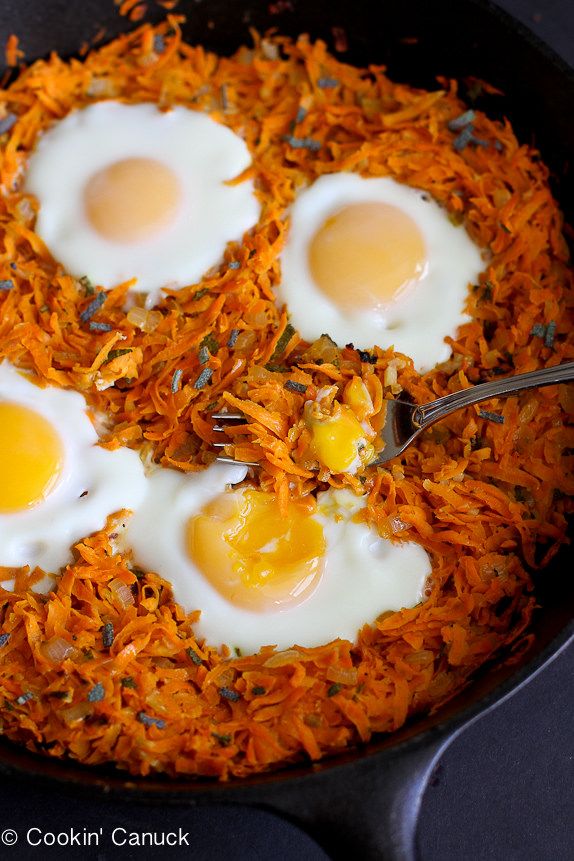 Sweet Potato Hash with Baked Eggs