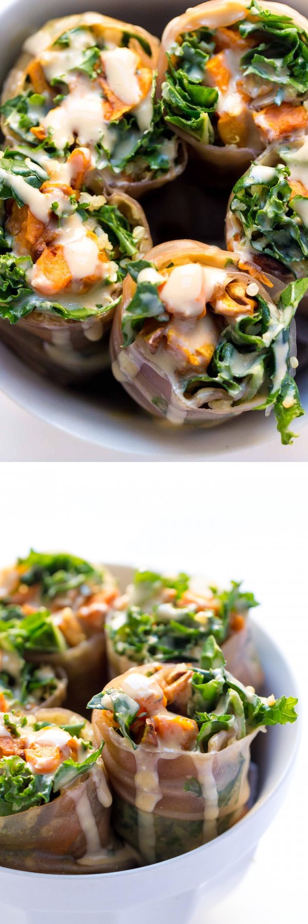 Sweet Potato, Kale + Quinoa Spring Rolls