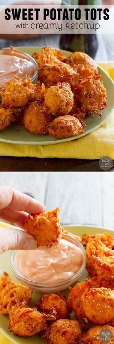 Sweet Potato Tots with Creamy Ketchup