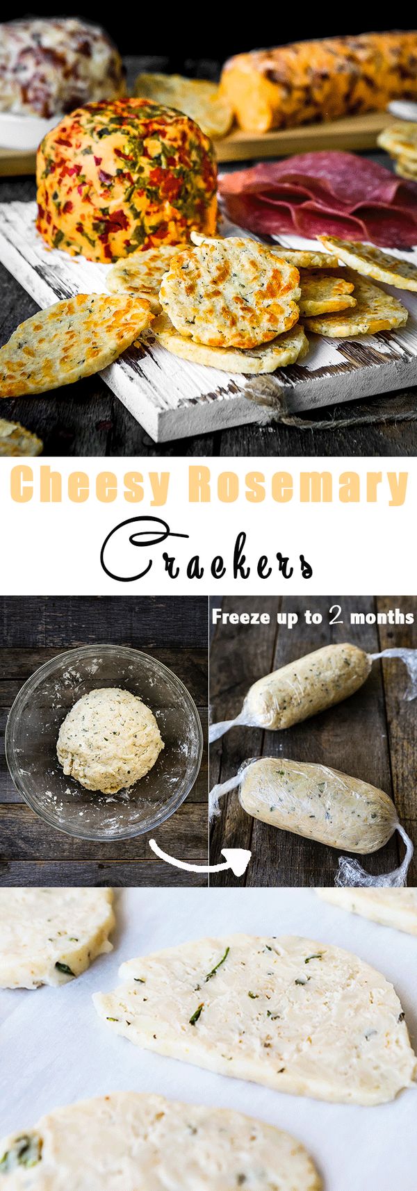 Swiss Cheese Rosemary Crackers