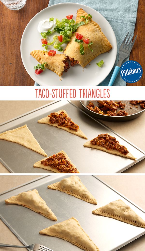 Taco-Stuffed Triangles