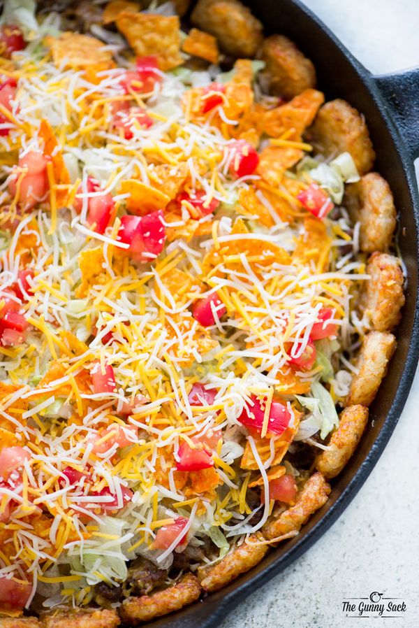 Tater Tot Taco Pizza