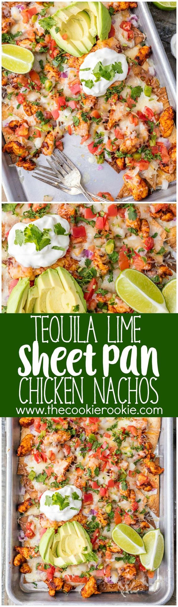 Tequila Lime Sheet Pan Chicken Nachos