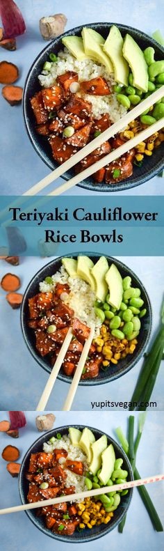 Teriyaki Cauliflower Rice Bowls