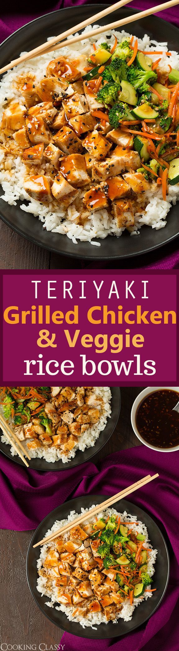 Teriyaki Grilled Chicken and Veggie Rice Bowls