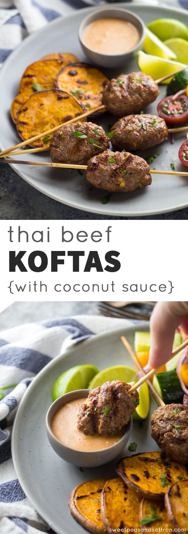 Thai Beef Kofta Recipe with Coconut Sauce