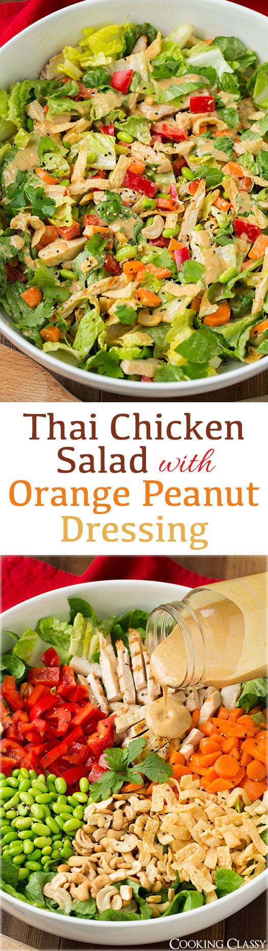 Thai Chicken Salad with Orange Peanut Dressing