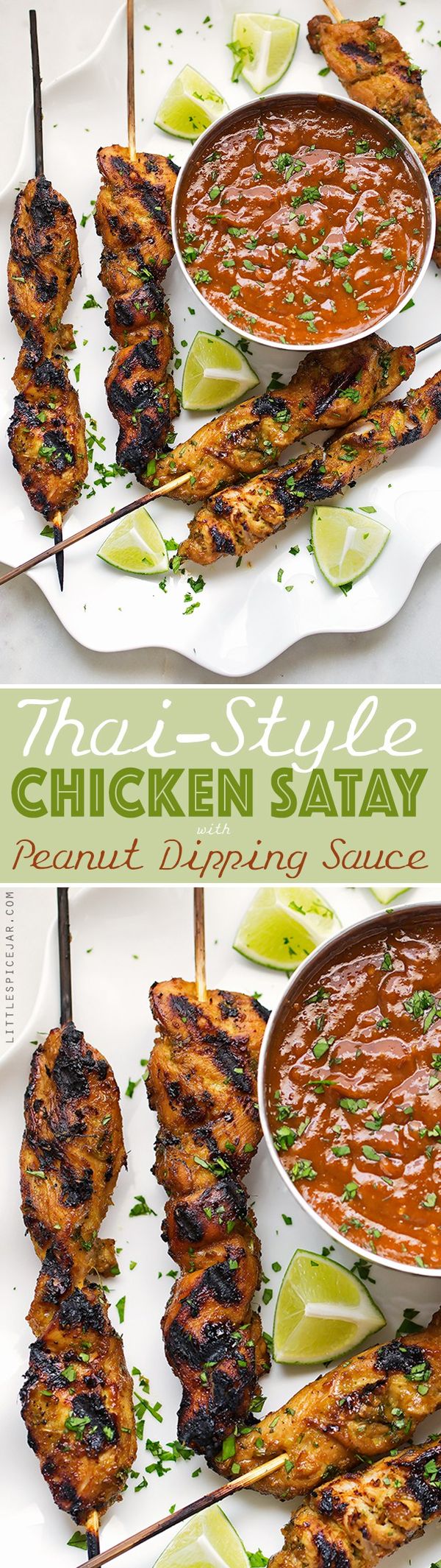 Thai Chicken Satay with Peanut Dipping Sauce