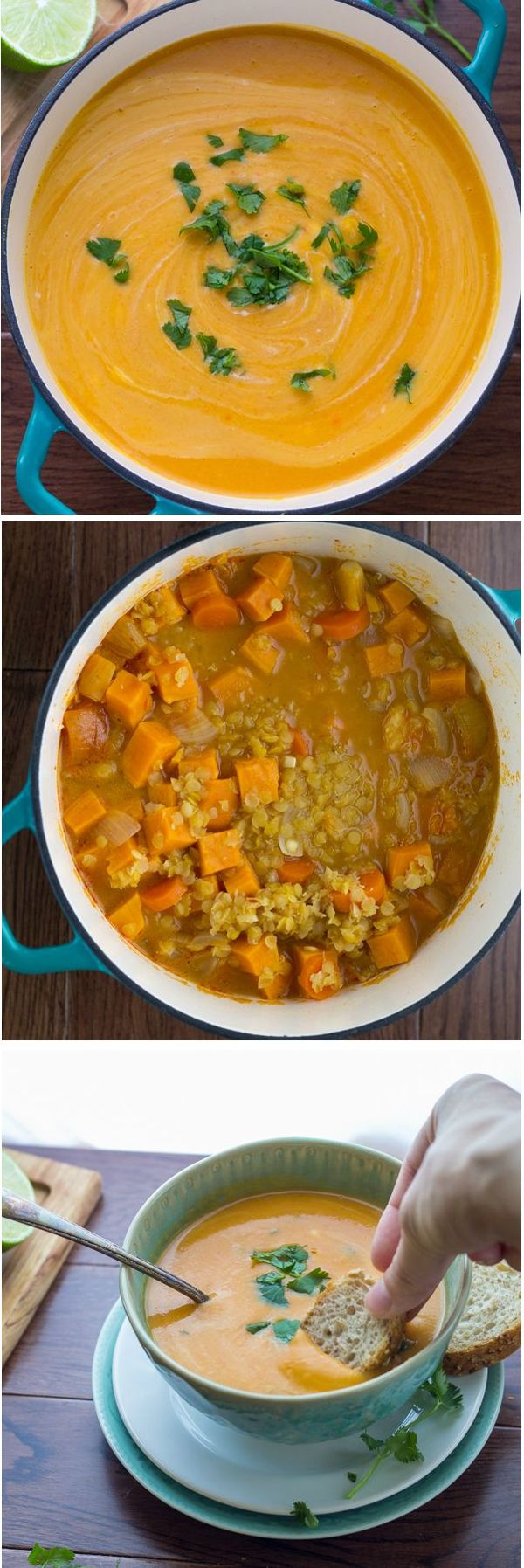 Thai Curry Sweet Potato Lentil Soup