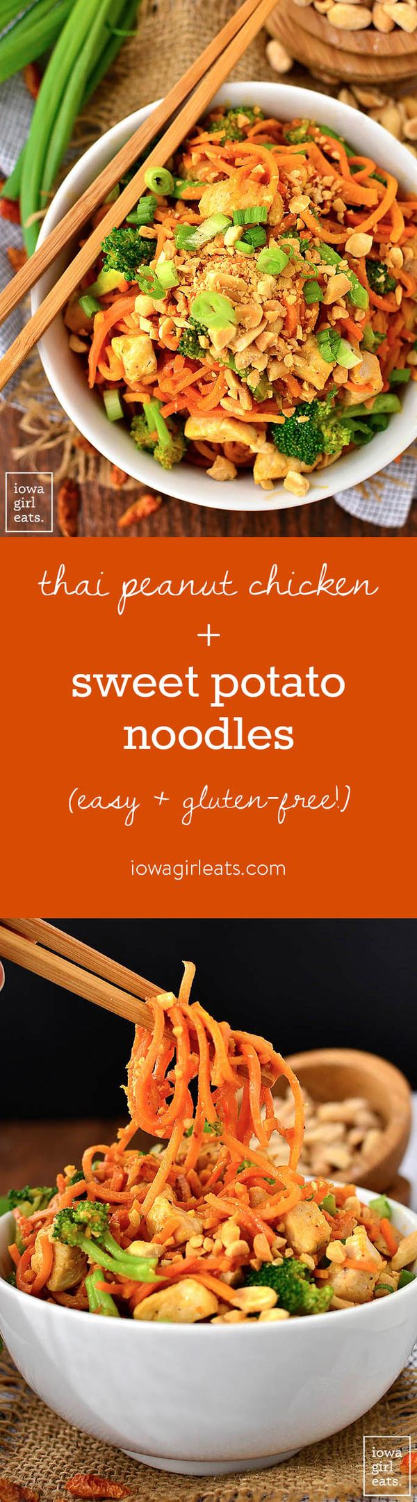 Thai Peanut Chicken and Sweet Potato Noodles