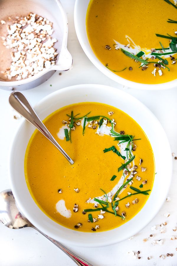 Thai Sweet Potato Soup w/ Lemongrass and Ginger