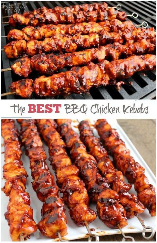 The Best BBQ Chicken Kebabs