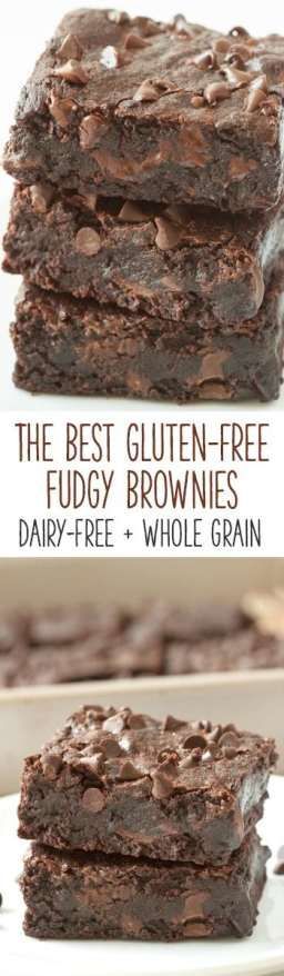 The Best Gluten-free Fudgy Brownies (dairy-free, whole grain