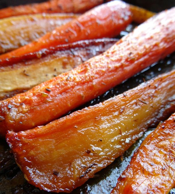 The Most Amazing Honey Glazed Carrots and Parsnips