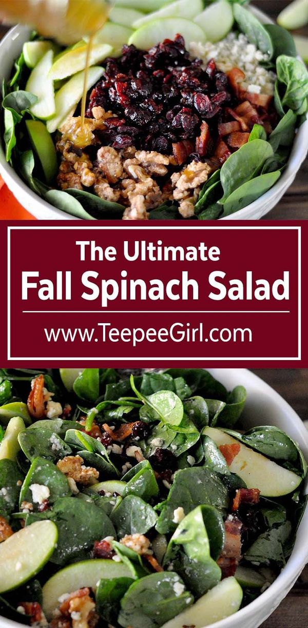 The Ultimate Fall Spinach Salad