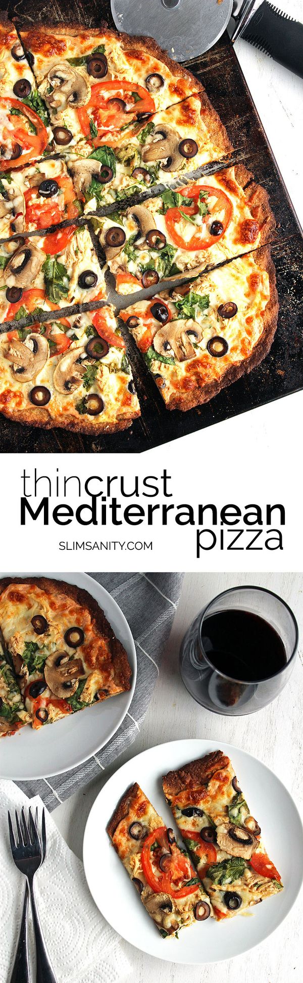 Thin Crust Mediterranean Pizza