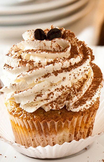 Tiramisu Cupcakes with Coffee Marsala Syrup