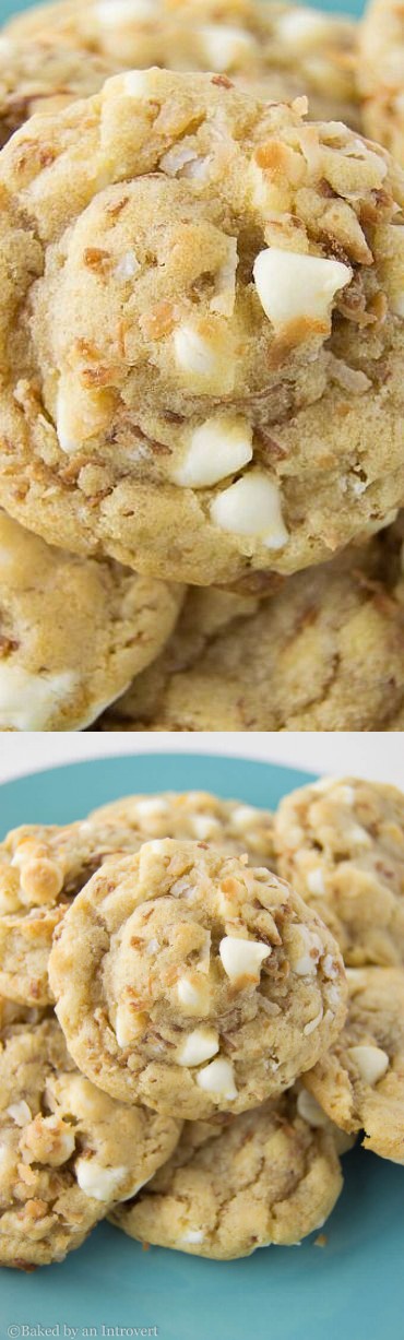 Toasted Coconut White Chocolate Chip Cookies