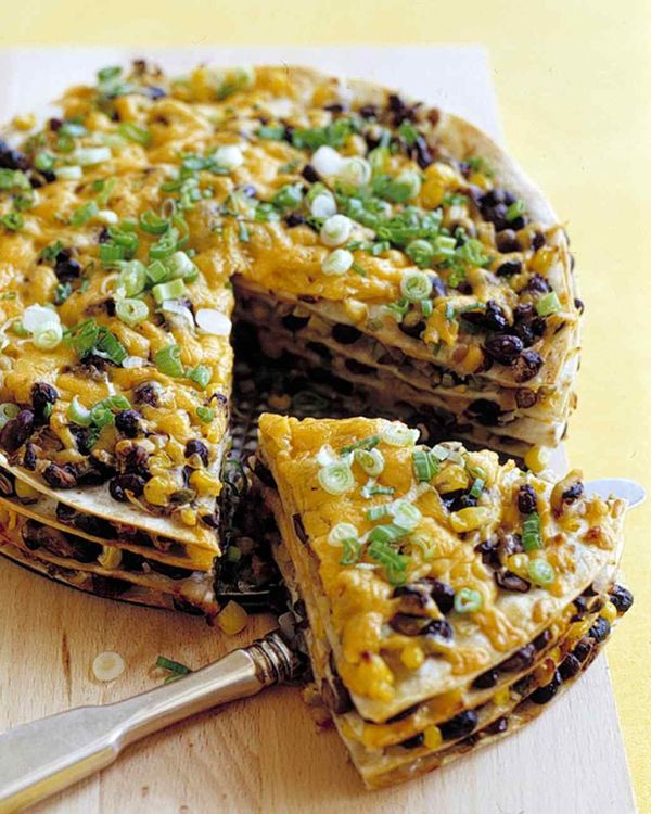 Tortilla and Black Bean Pie