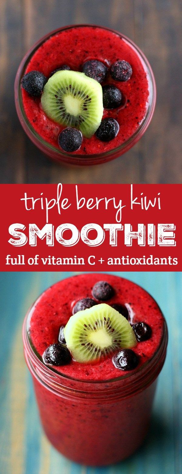 Triple Berry Kiwi Smoothie