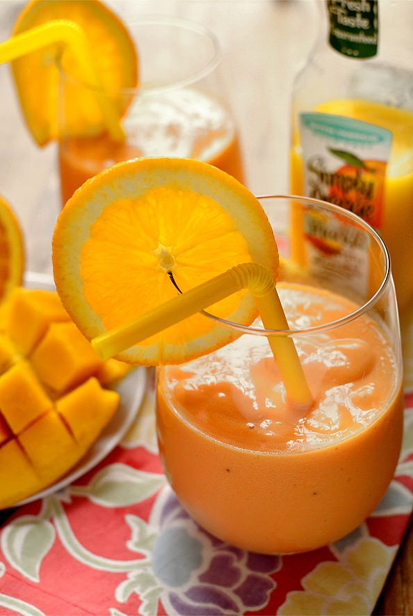 Tropical Pineapple, Mango & Orange Smoothie