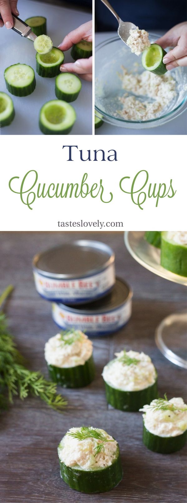 Tuna in Cucumber Cups