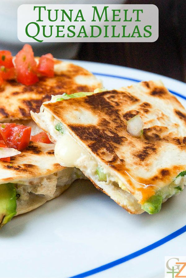 Tuna melt quesadillas