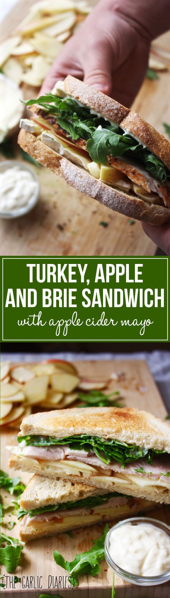 Turkey, Apple, and Brie Sandwich with Apple Cider Mayo