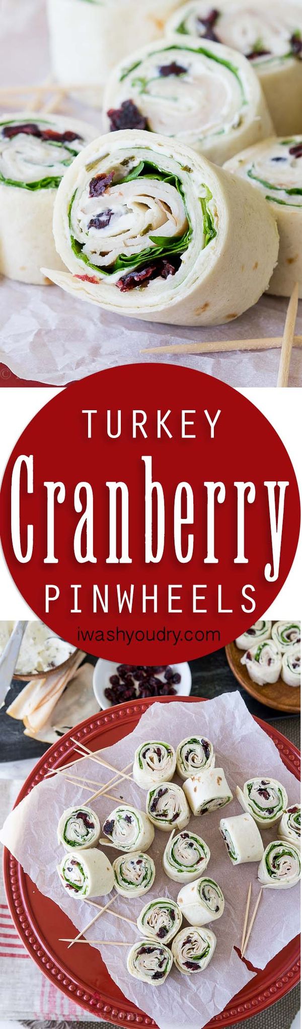 Turkey Cranberry Pinwheels