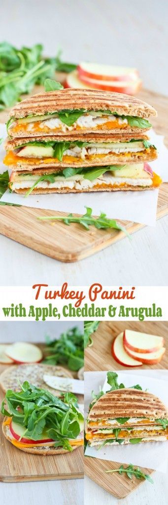 Turkey Panini Recipe with Apple, Cheddar & Arugula
