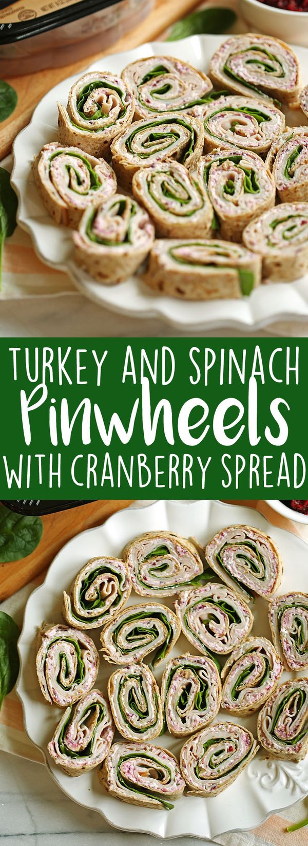 Turkey Pinwheels with Cranberry Spread