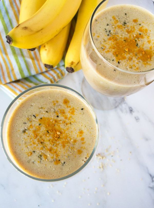 Turmeric Banana Smoothie with Ginger