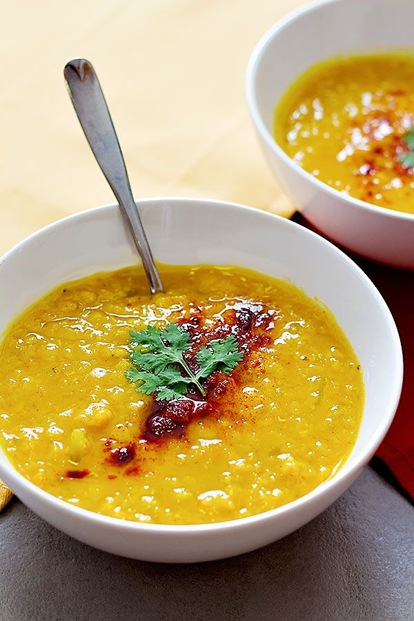 Turmeric Ginger Red Lentil Soup