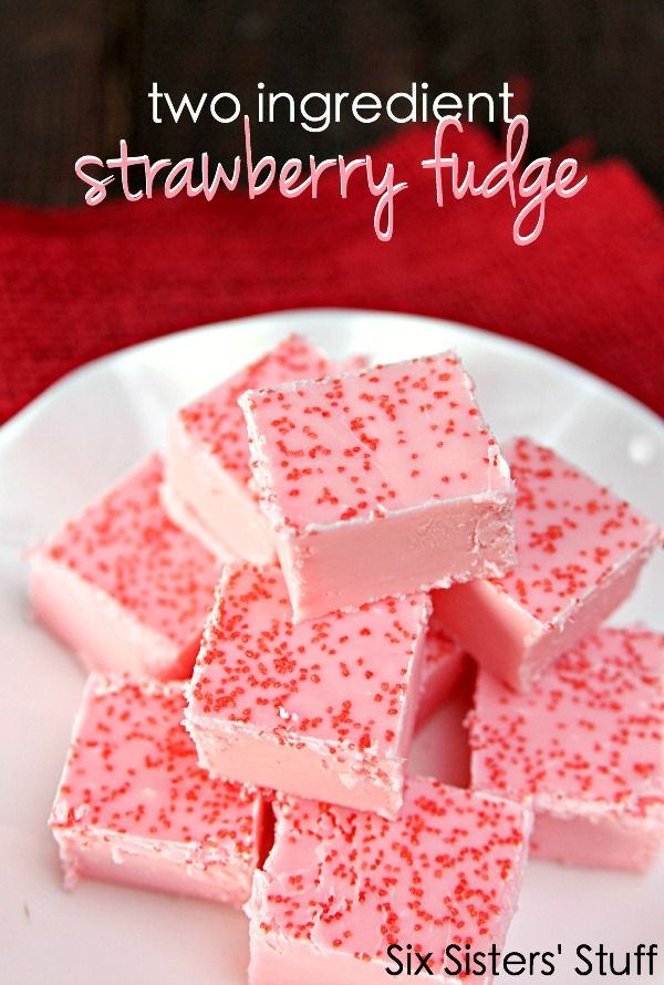 Two Ingredient Strawberry Fudge