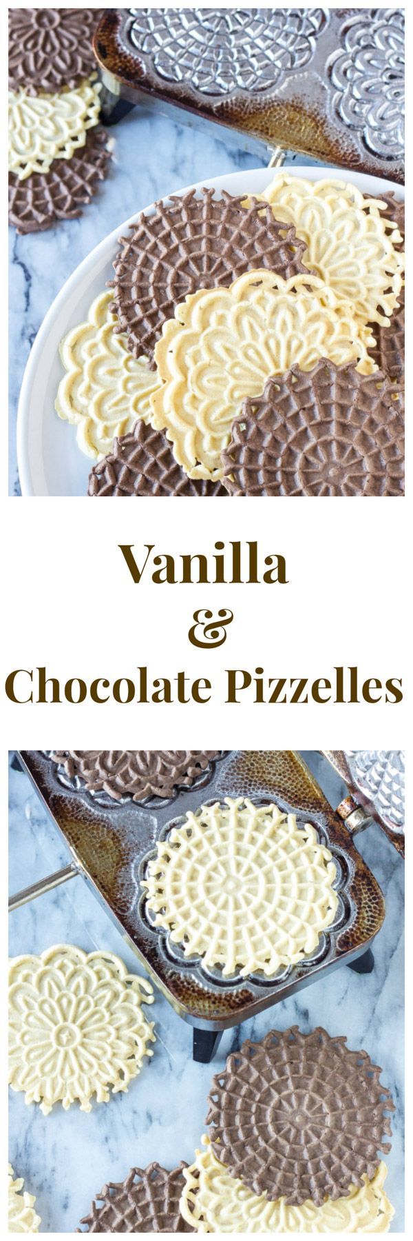 Vanilla and Chocolate Pizzelles