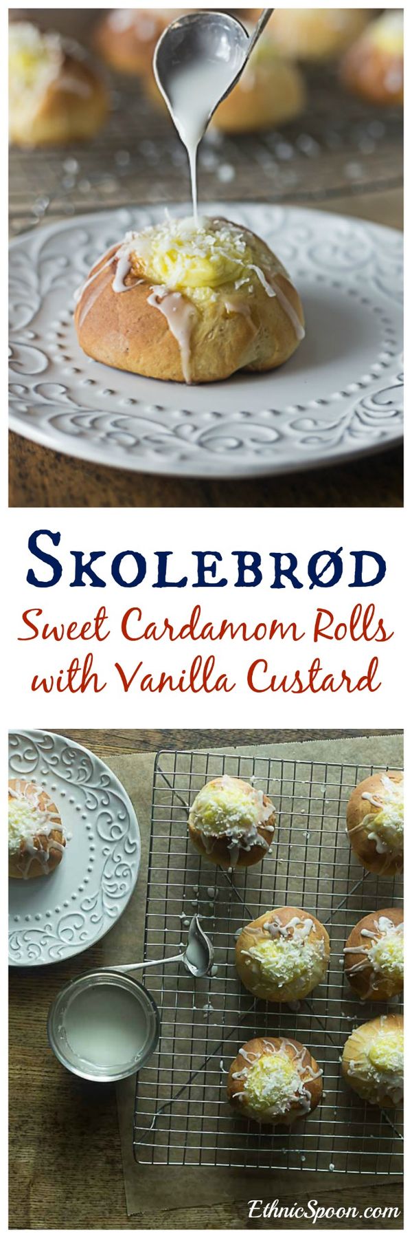 Vanilla Custard Filled Buns: Skolleboller