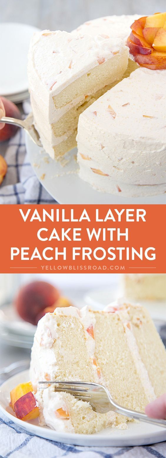 Vanilla Peach Layer Cake