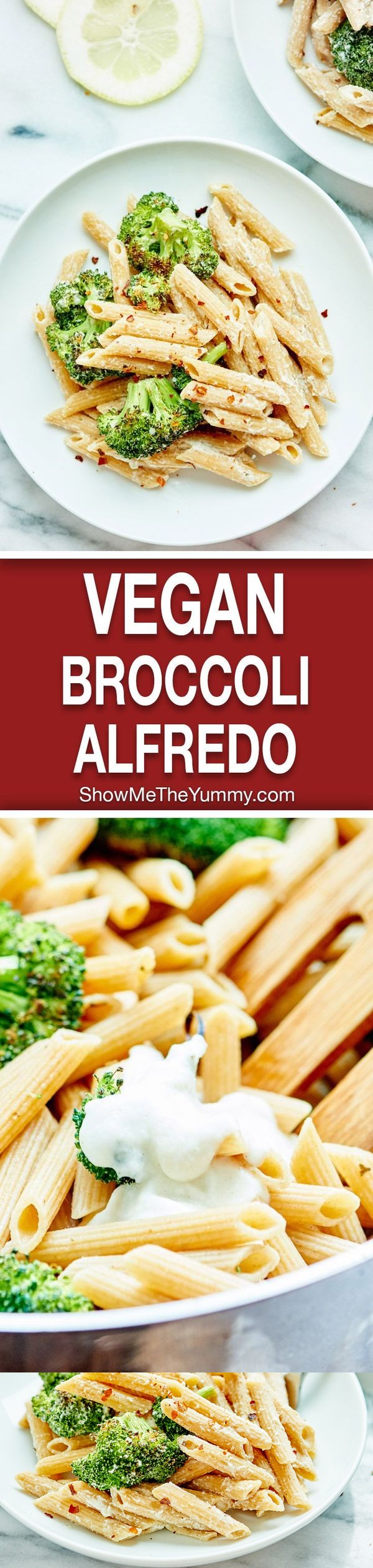 Vegan Alfredo with Broccoli