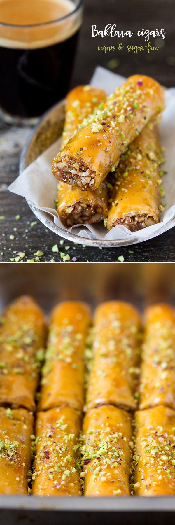 Vegan baklava cigars