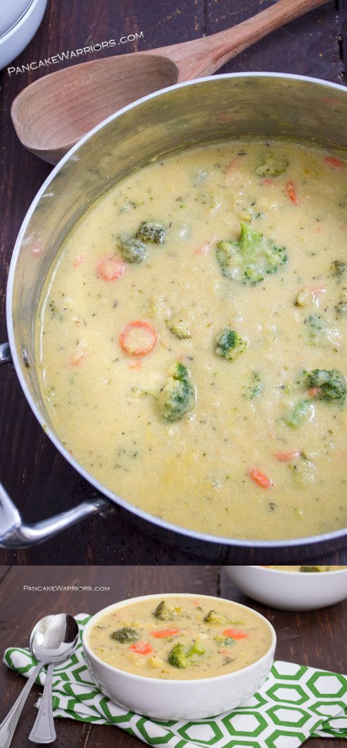 Vegan Broccoli Cheese Soup (#SundaySupper