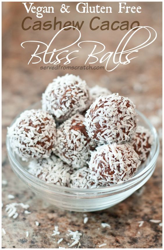 Vegan Cashew Cacao Bliss Balls