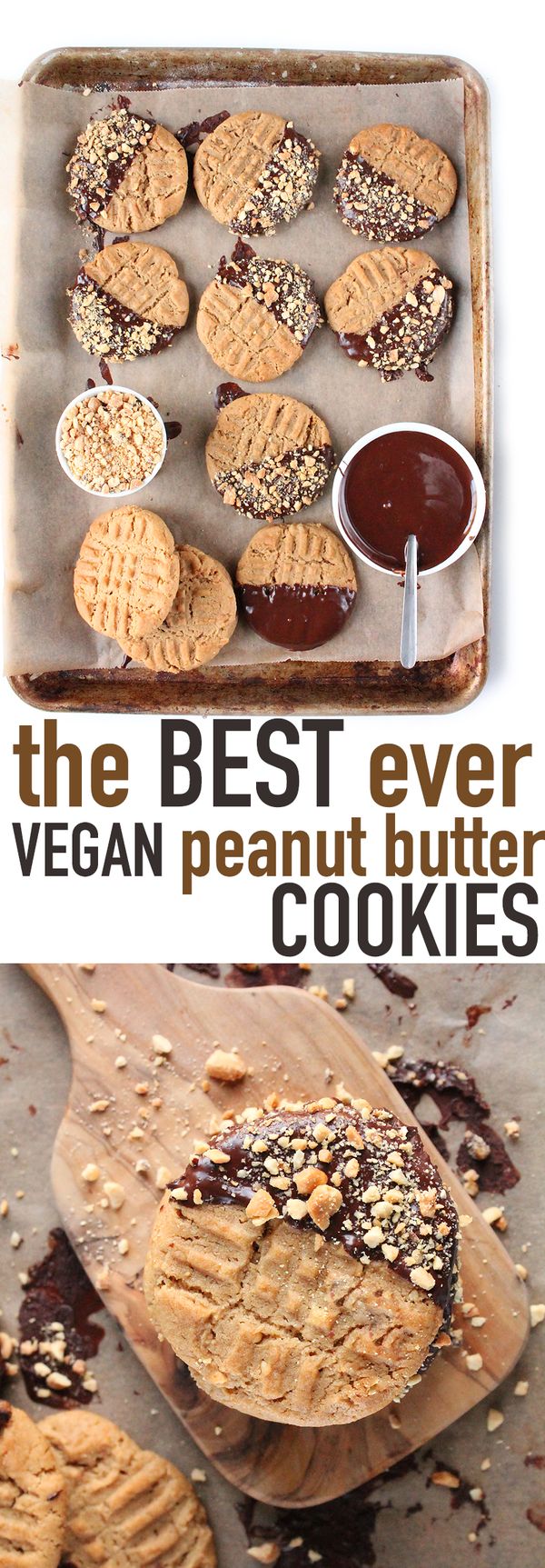 Vegan Chewy Peanut Butter Cookies