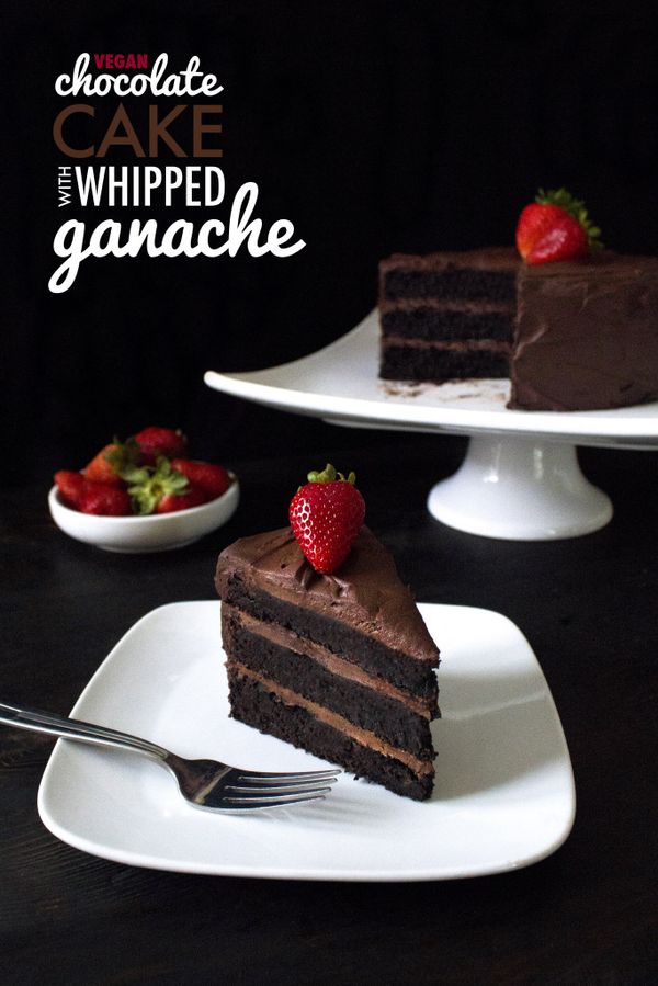 Vegan Chocolate Cake With Whipped Ganache